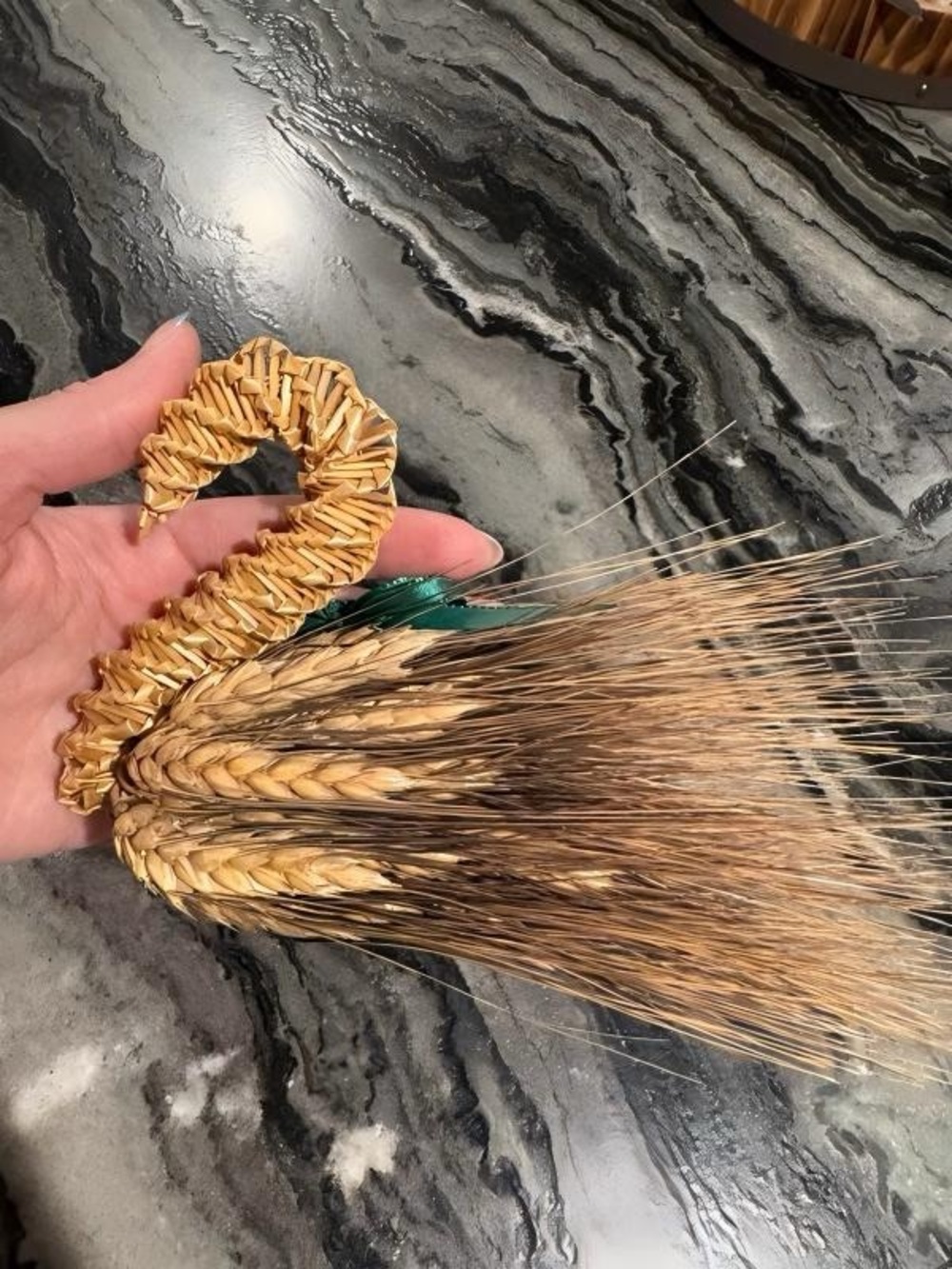 Woven Straw Harvest Tassel with Wheat Sheaf